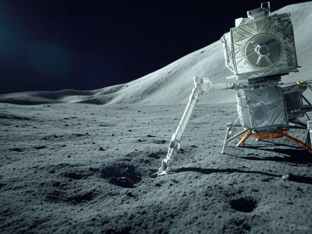 Sonda robótica Athena aterriza en la Luna