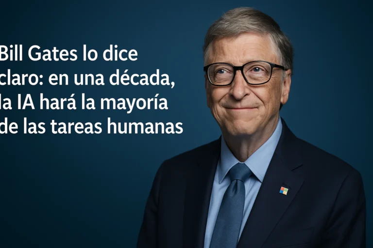 Bill Gates lo dice claro en una década, la IA hará la mayoría de las tareas humanas