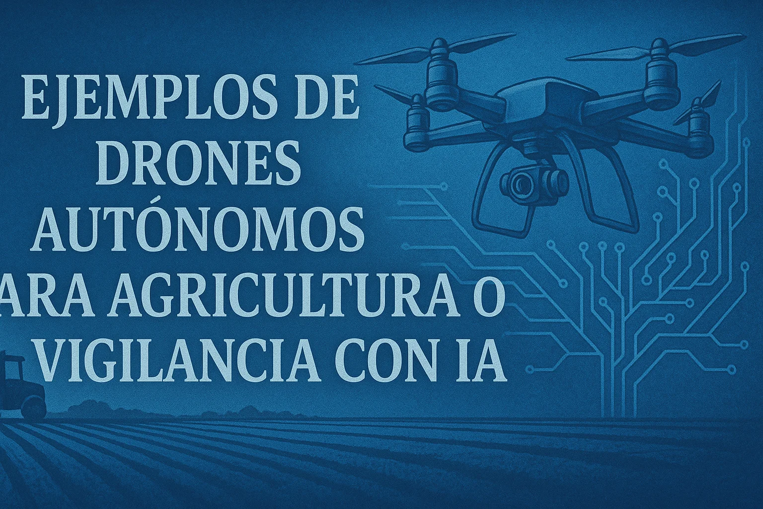 Ejemplos de Drones autónomos para agricultura o vigilancia con IA