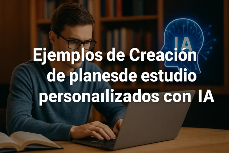 Ejemplos de Creación de planes de estudio personalizados con IA