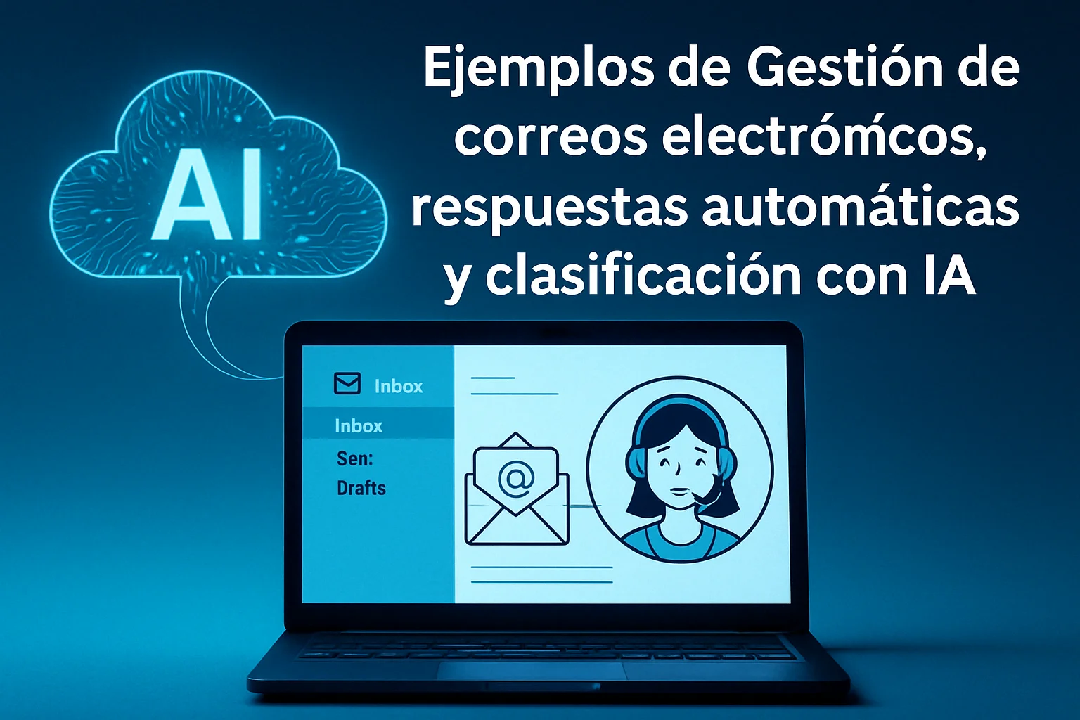 Ejemplos de Gestión de correos electrónicos, respuestas automáticas y clasificación con IA