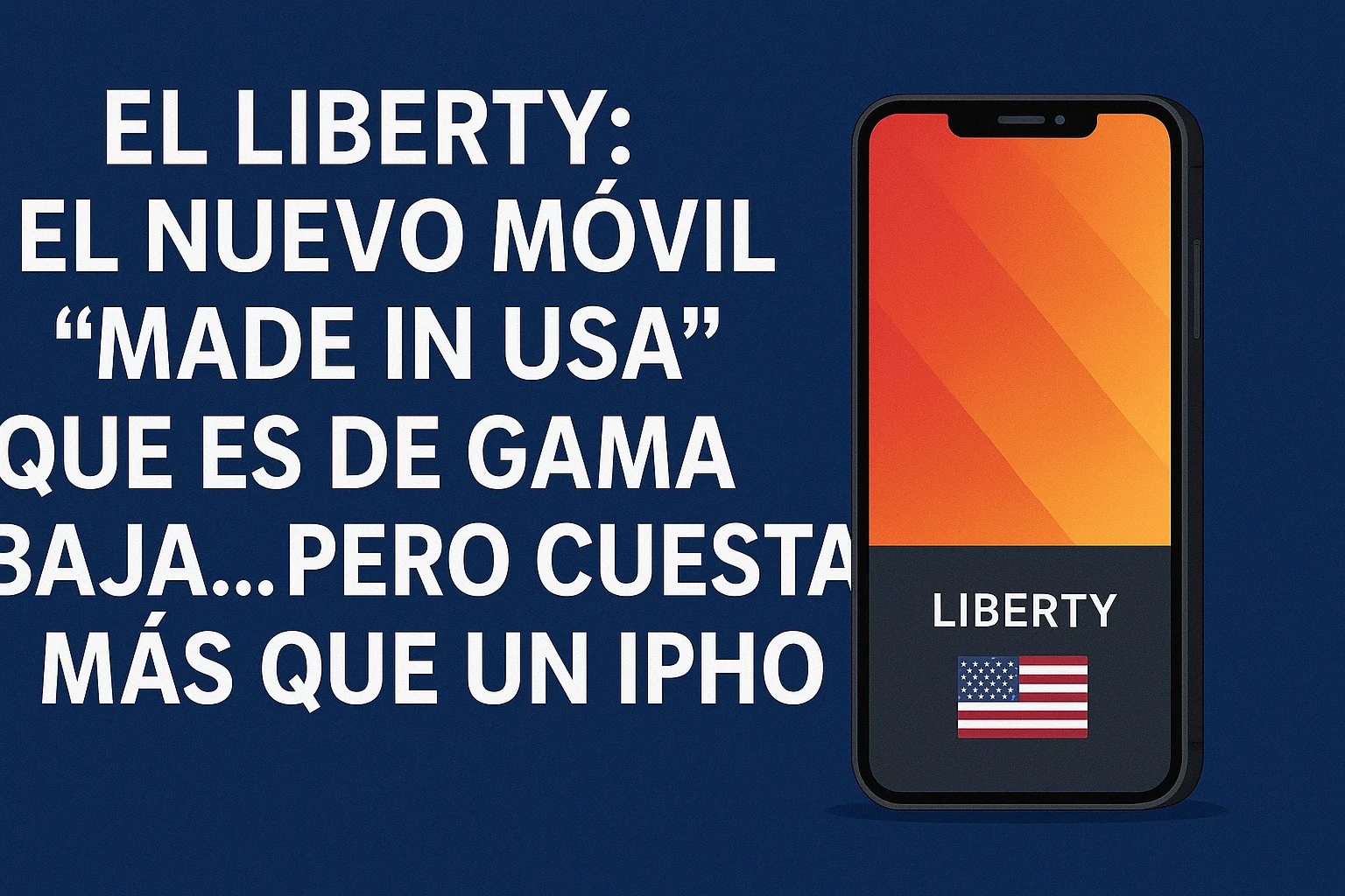 El Liberty el nuevo móvil “made in USA” que es de gama baja… pero cuesta más que un iPhone