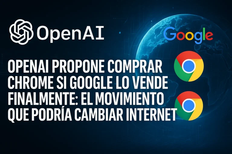 OpenAI propone comprar Chrome si Google lo vende finalmente