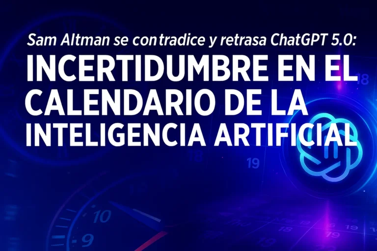 Sam Altman se contradice y retrasa ChatGPT 5.0: incertidumbre en el calendario de la inteligencia artificial