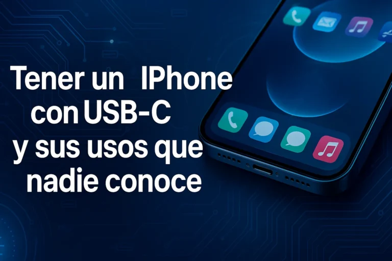 Tener un iPhone con USB-C y sus usos que nadie conoce
