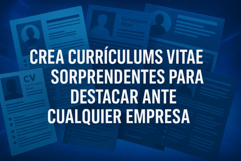 Crea currículums vitae sorprendentes para destacar ante cualquier empresa