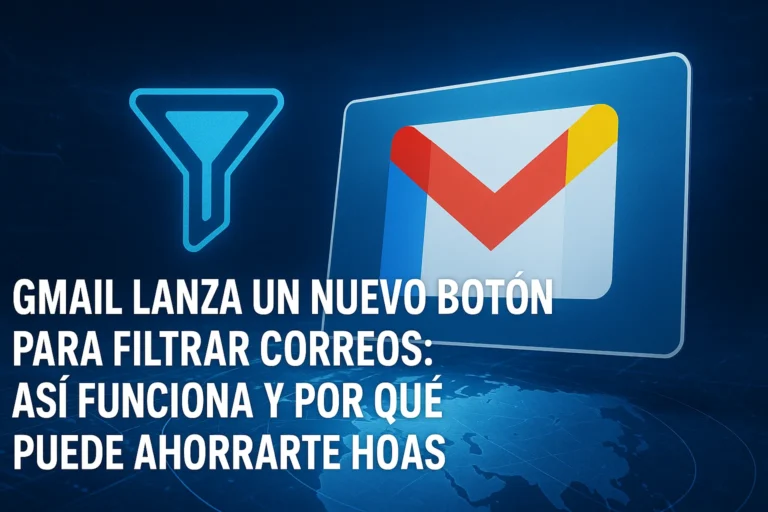 Gmail lanza un nuevo botón para filtrar correos