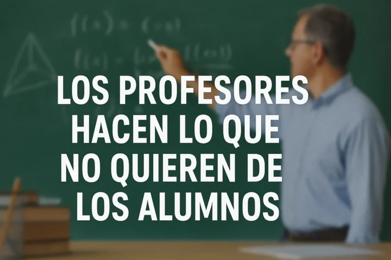Los profesores hacen lo que no quieren de los alumnos