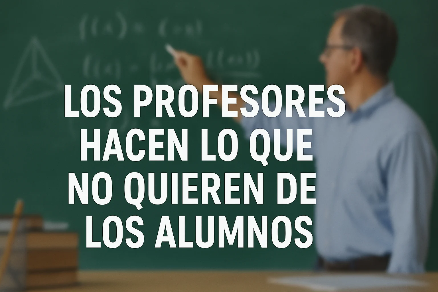 Los profesores hacen lo que no quieren de los alumnos