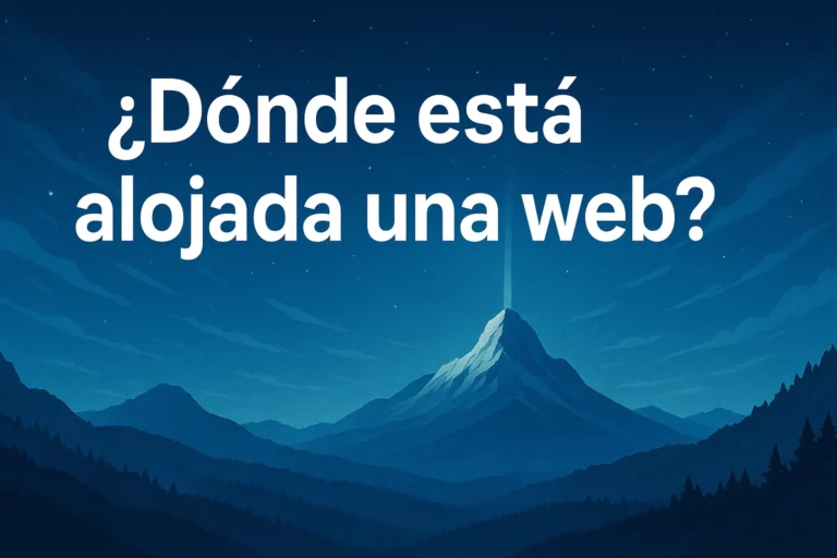donde esta alojada una web