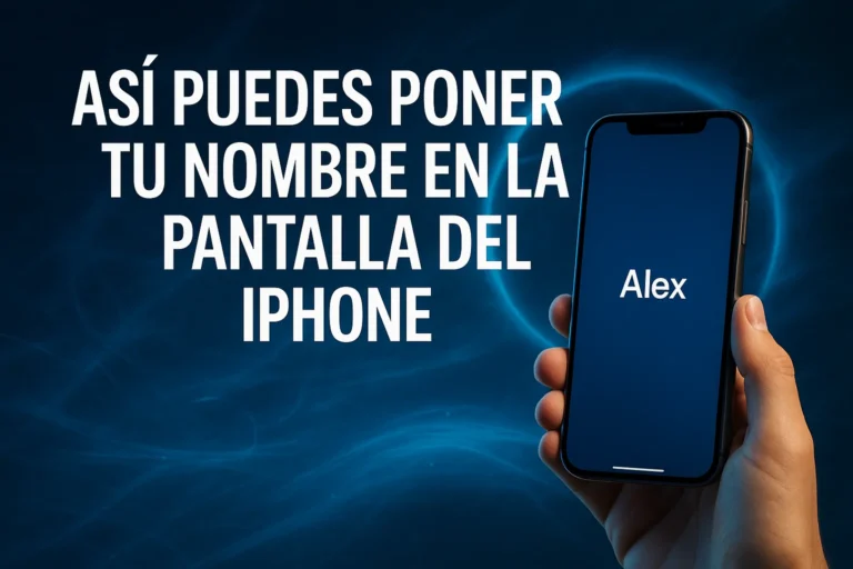 Así puedes poner tu nombre en la pantalla del iPhone