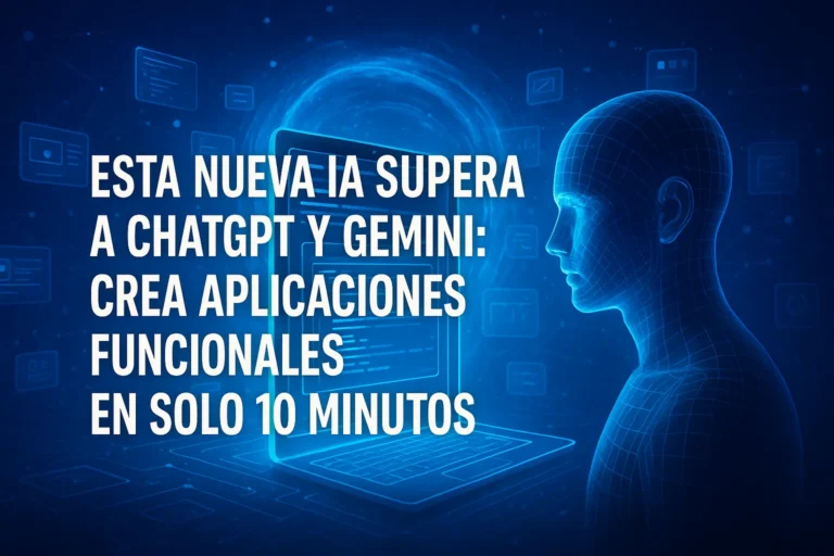 Esta nueva IA supera a ChatGPT y Gemini crea aplicaciones funcionales en solo 10 minutos