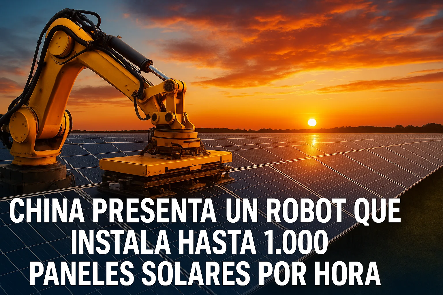 China presenta un robot que instala hasta 1.000 paneles solares por hora