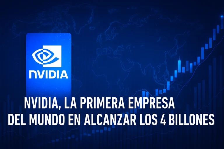 Nvidia la primera empresa del mundo en alcanzar los 4 billones