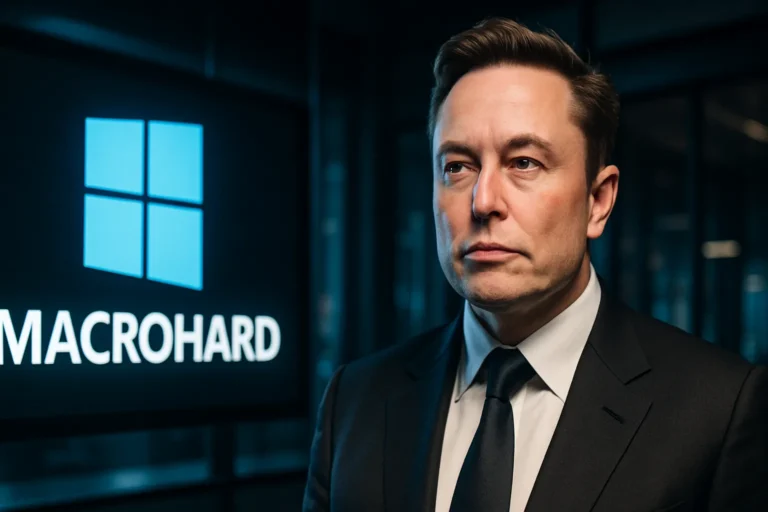 Elon Musk crea Macrohard, para competir con Microsoft