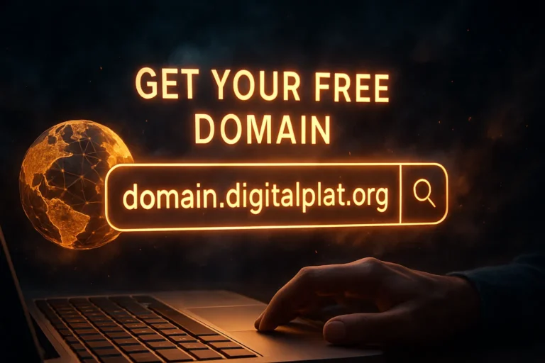 Consigue tu dominio gratis en domain.digitalplat.org