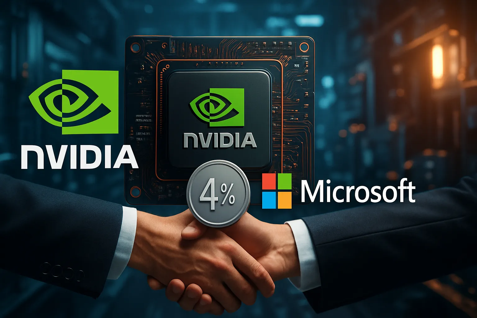 Nvidia compra el 4% de Microsoft para la fabricación de chips para Nvidia