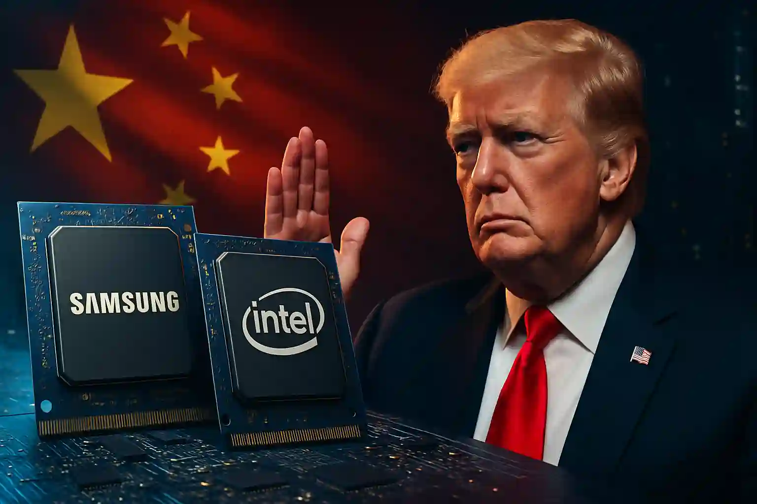 Samsung e Intel no podrán fabricar con tecnología estadounidense en China, Trump lo impone