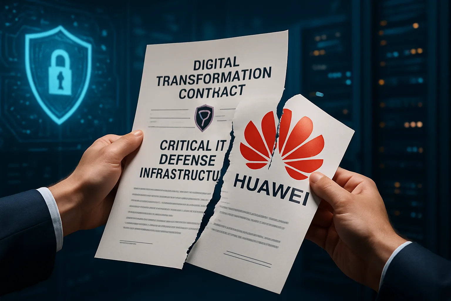 Transformación digital cancela un contrato con Huawei para infraestructuras IT en defensa críticas