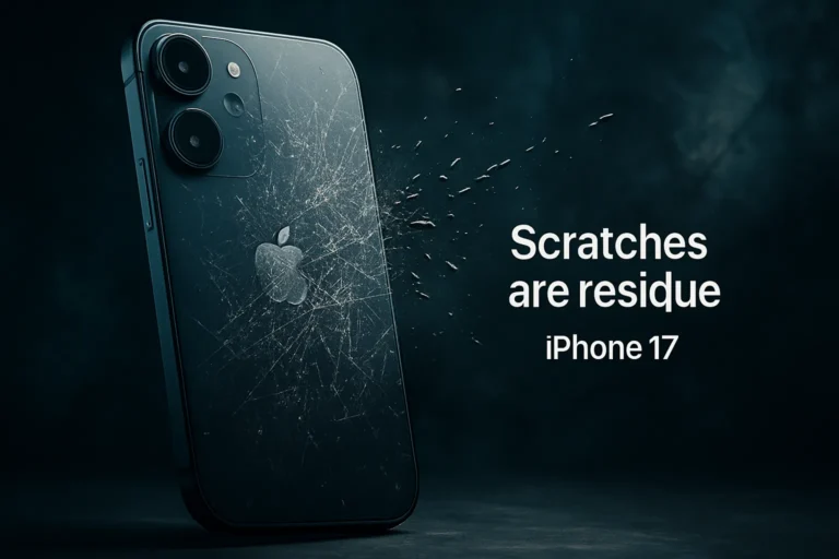 Apple dice que los rayones que se producen en el iphone 17 son residuos