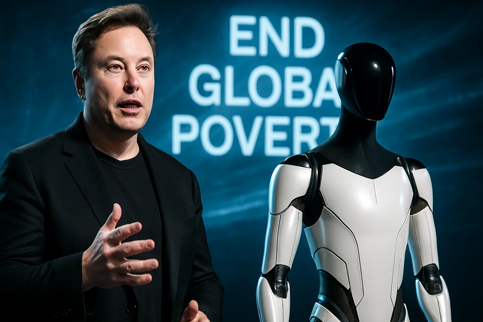 Elon Musk asegura que optimus su Robot acabara con la pobreza global