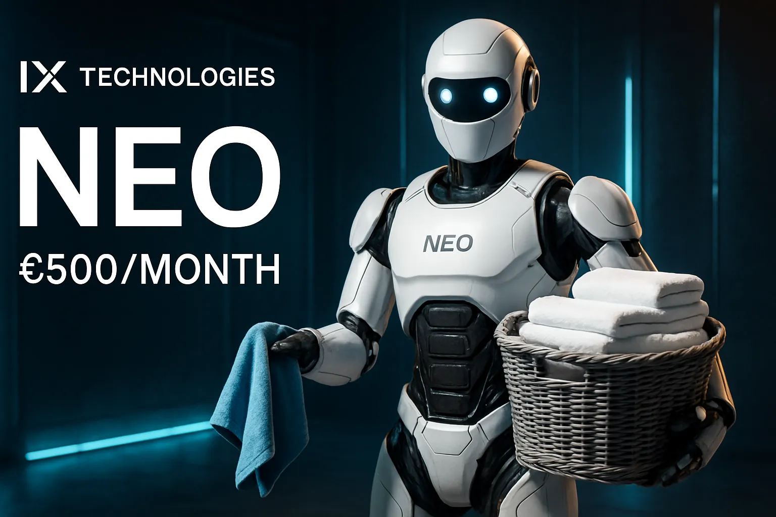 IX Technologies presenta NEO, un robot que por 500€ al mes te hace las tareas de la casa