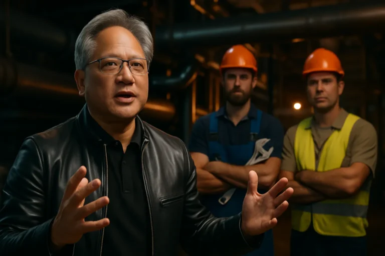 Jensen Huang, dice que los millonarios de futuro serán los fontaneros y obreros