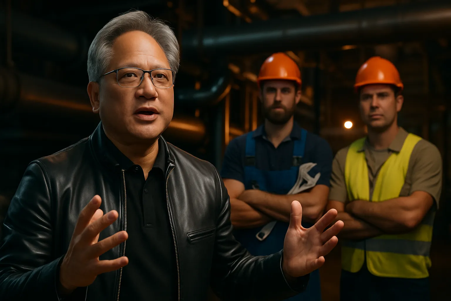 Jensen Huang, dice que los millonarios de futuro serán los fontaneros y obreros