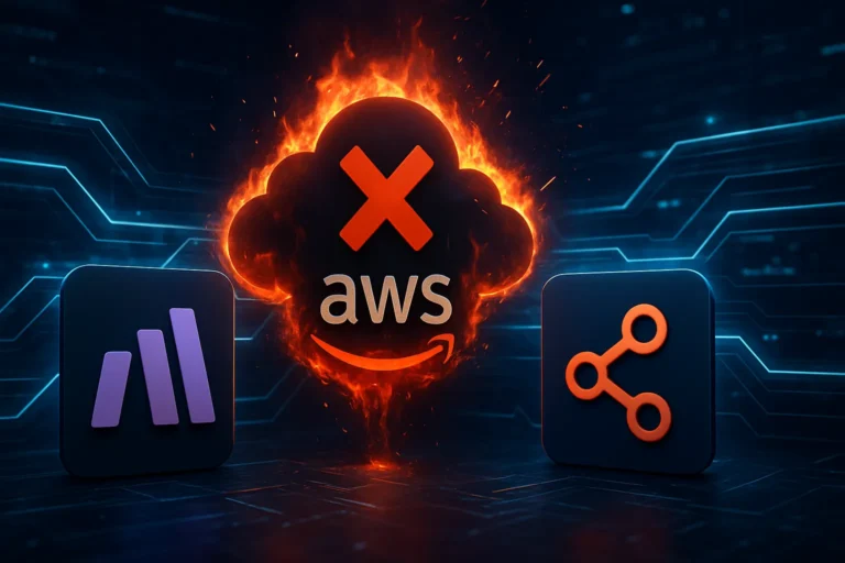 La interrupción globa de AWS provoca problemas en las ejecuciones de Make y N8N