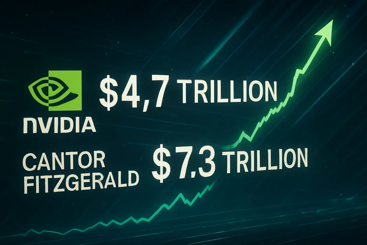 NVidia llega a 4,7 billones de valoración, según Cantor Fitzgerald vale 7,3 billones