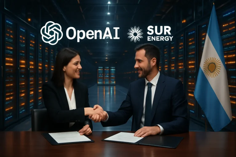 OpenAI y Sur Energy firman un acuerdo para un megacentro de datos en Argentina