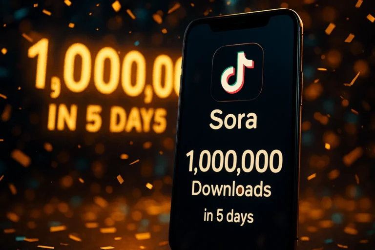 Sora, el tiktok de OpenAI, alcanza el millón de descargas en 5 días.