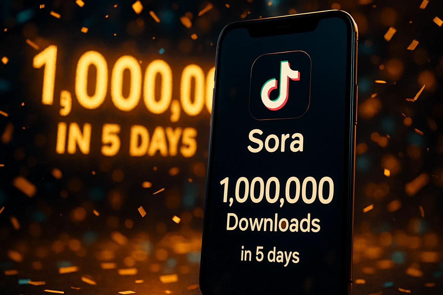 Sora, el tiktok de OpenAI, alcanza el millón de descargas en 5 días.