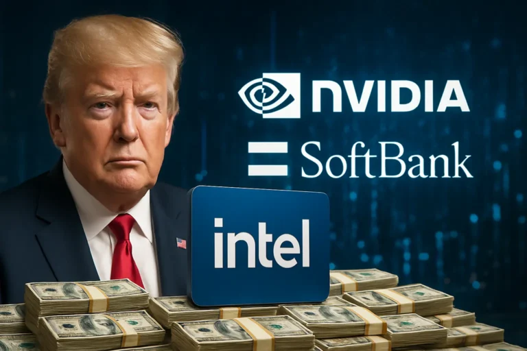 Trump, Nvidia y SoftBank se embolsan más de 12.000 millones de dólares gracias al espectacular repunte de Intel.
