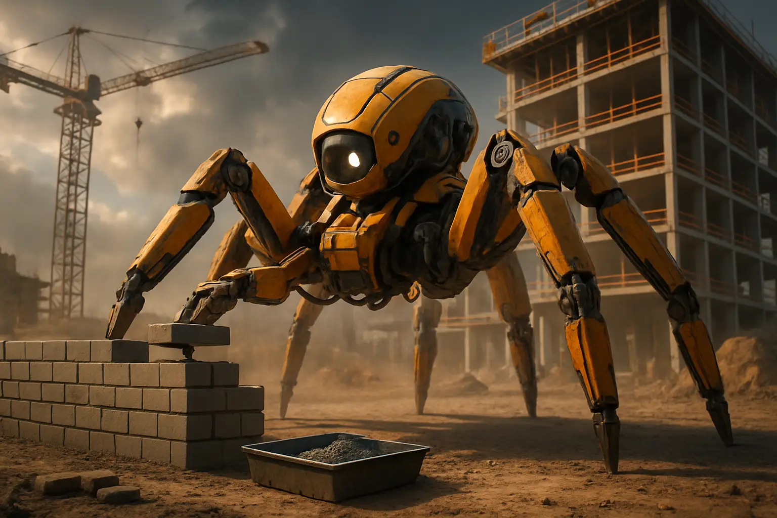 El robot Charlotte un robot araña que trabaja como 100 albañiles