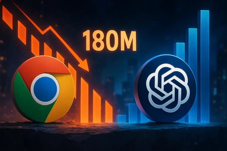 Google Chrome pierde 180 millones de usuarios frente a OpenAI Atlas