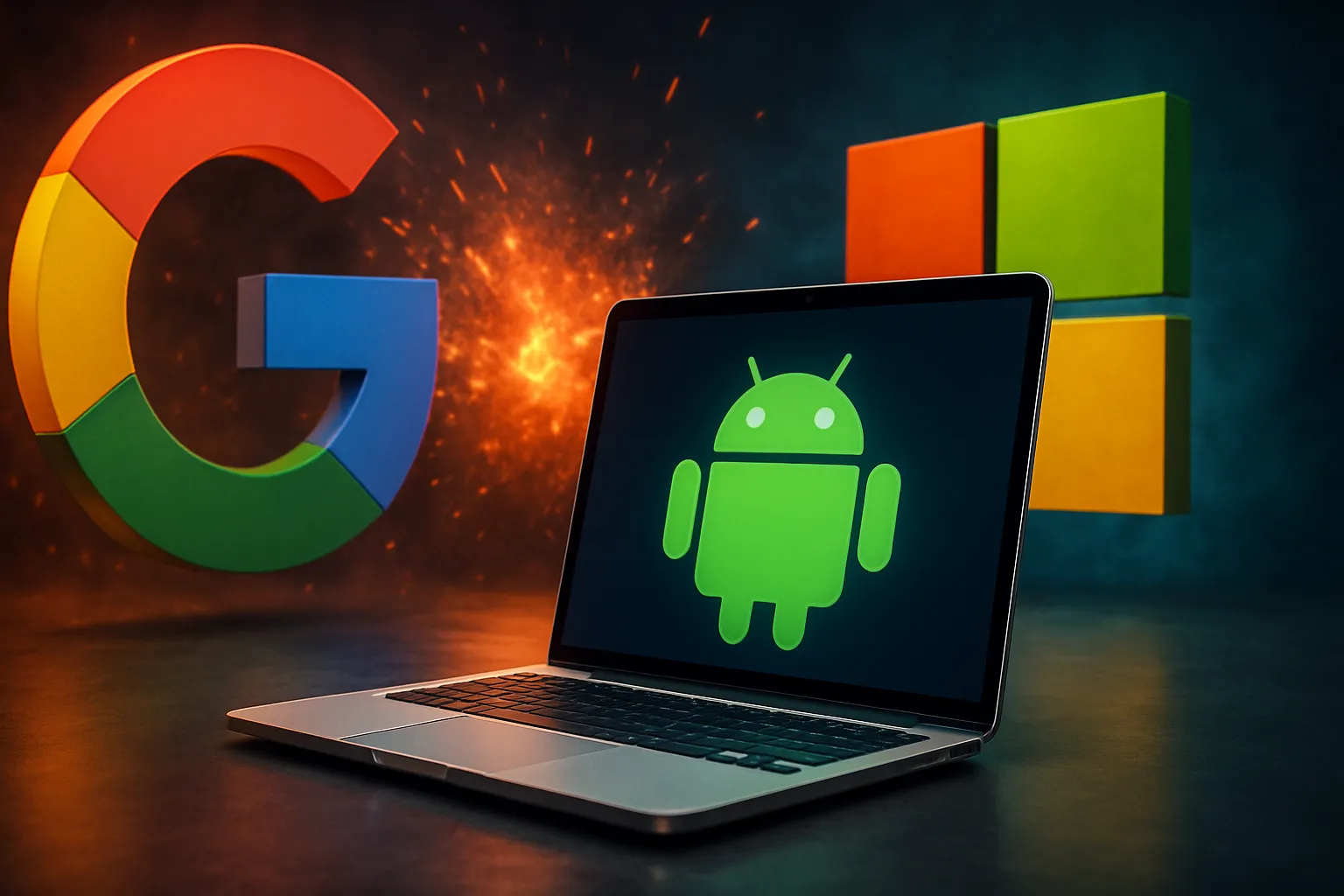 Google va a por Microsoft y está trabajando en un Android para portátiles