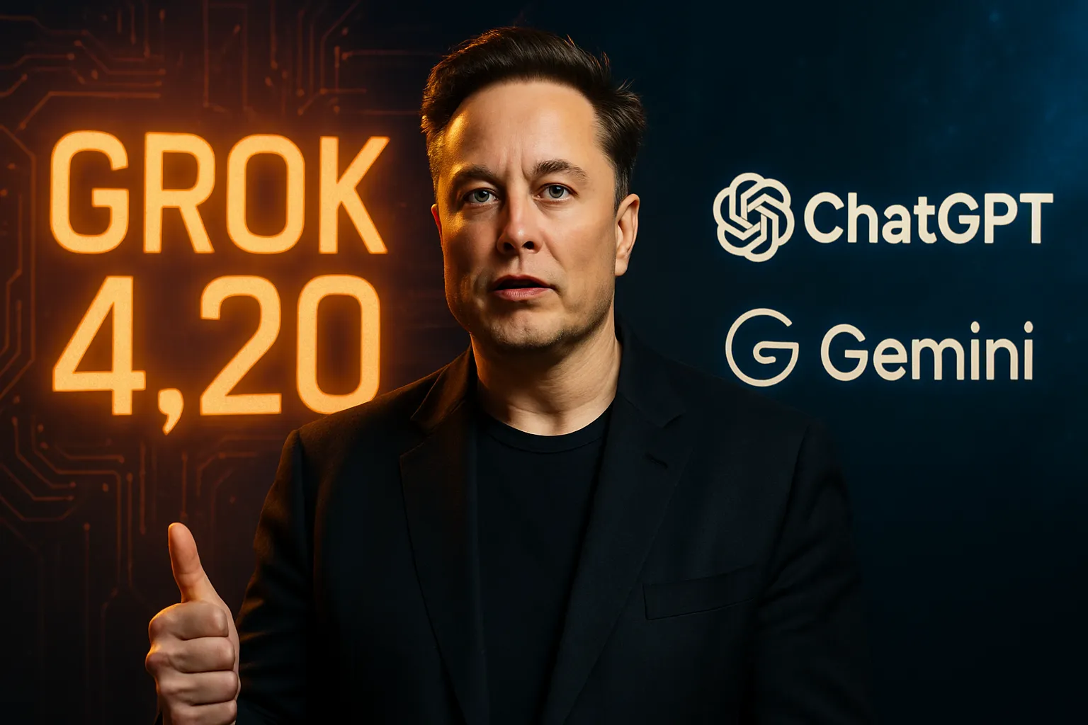 Elon Musk afirma que Grok 4,20 está muy próximo y avisa a ChatGPT y Gemini