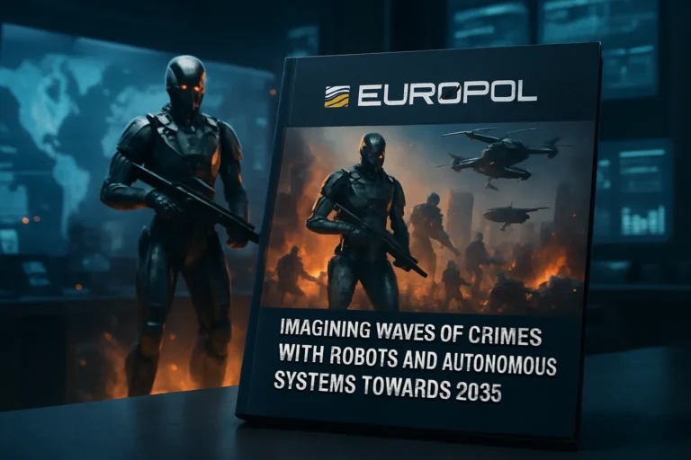 Europol publica un informe que imagina oleadas de crímenes con robots y sistemas autónomos hacia 2035.