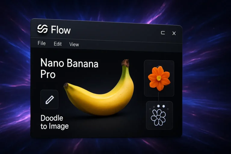 Flow actualiza su editor creativo con Nano Banana Pro, Doodle to Image y la inserción inteligente de objetos