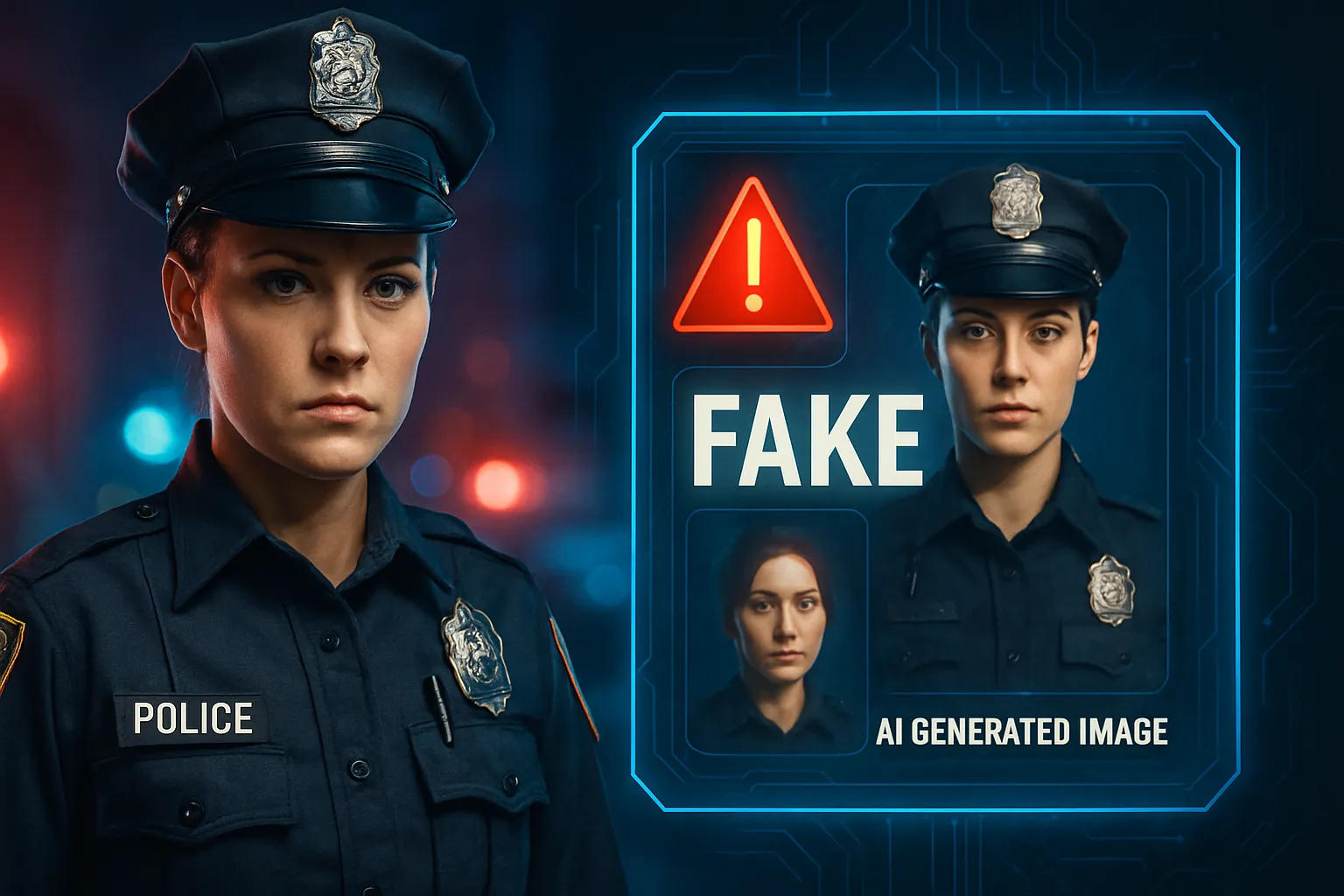 La Policía advierte sobre la difusión de una agente falsa generada con tecnología de IA