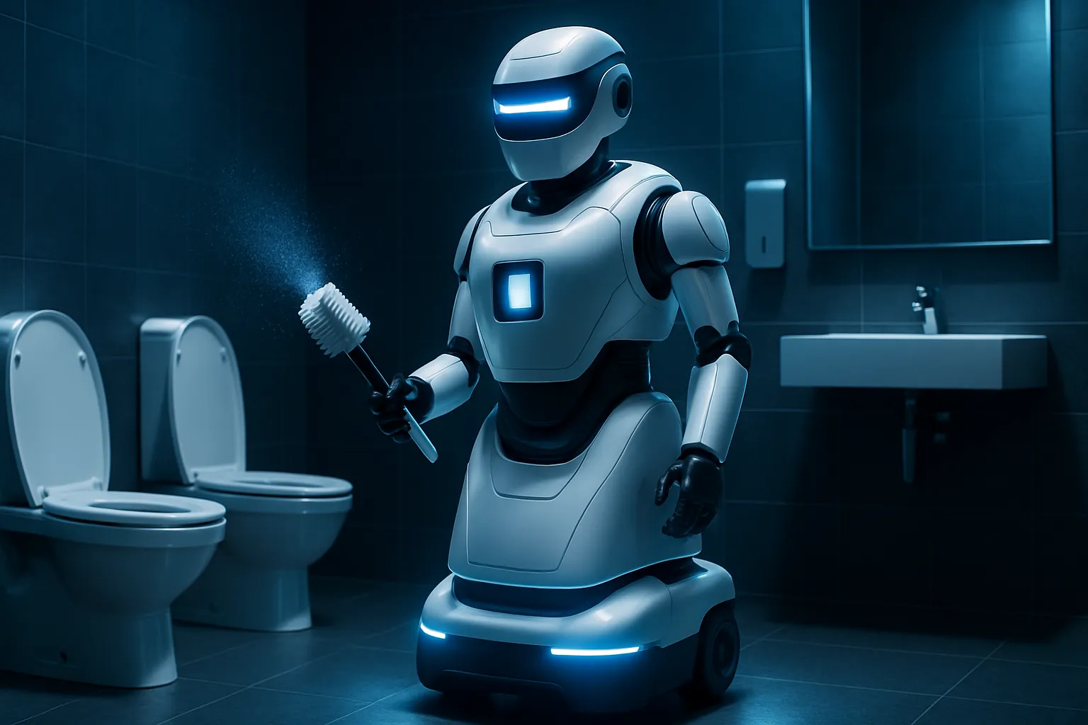 Llega Hytron, el robot autónomo que limpia baños y reduce bacterias más del 99%, presentado para CES 2026.