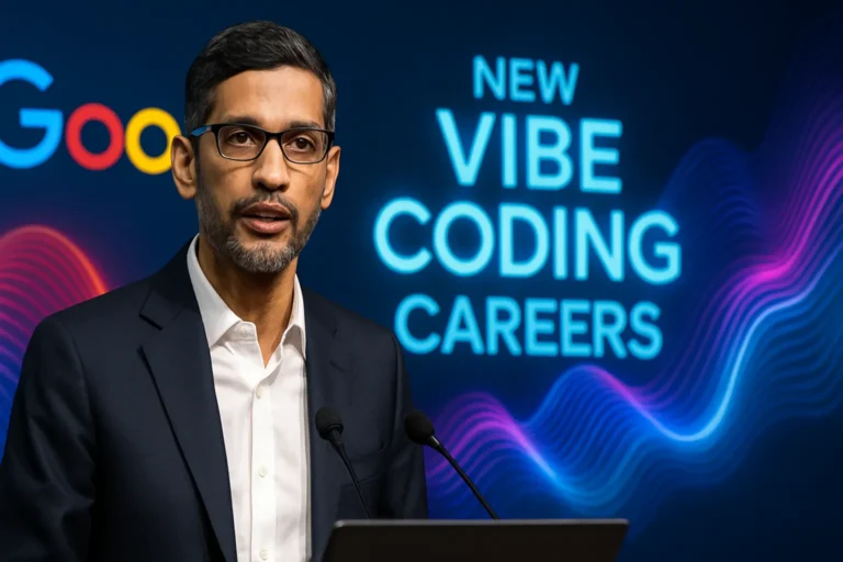 Sundar Pichai el CEO de google avisa de nuevas carreras tecnológicas relacionadas con el Vibe Coding