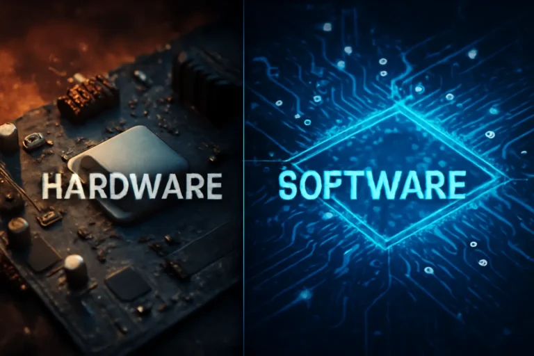 cual es la diferencia entre hardware y software