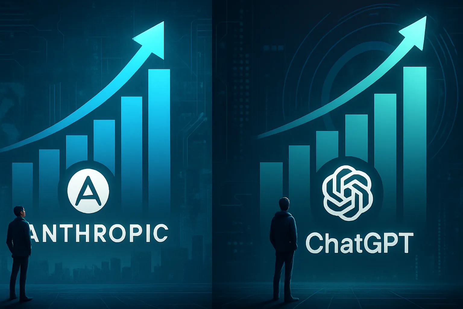 Anthropic lidera el mercado corporativo gracias a Claude Code, y ChatGPT líder en consumo