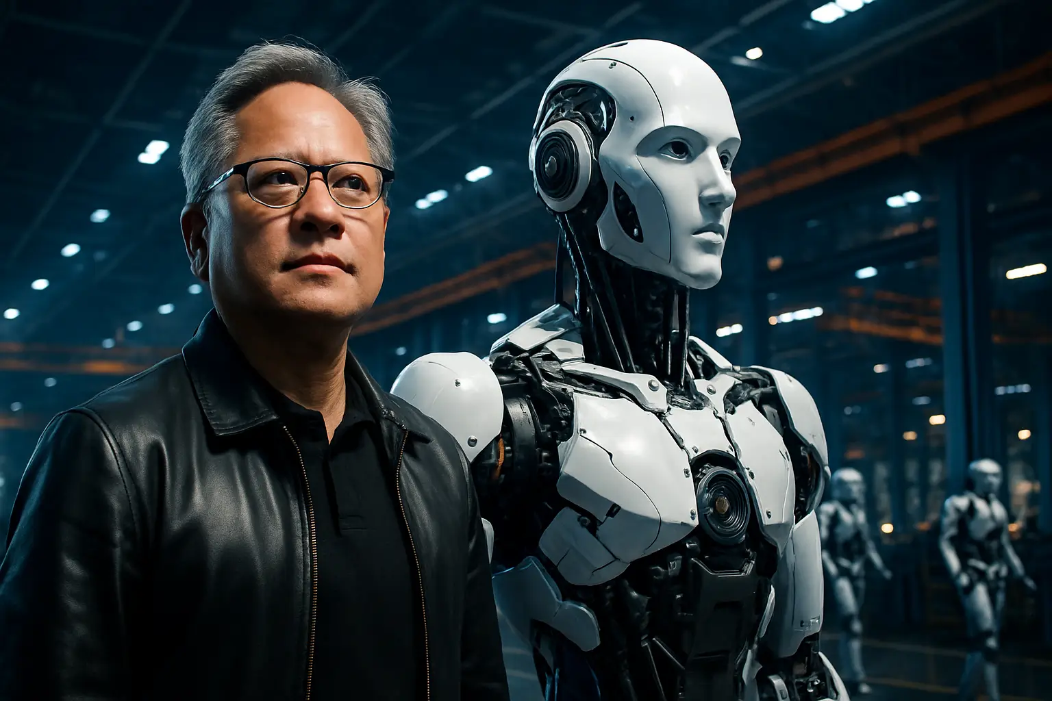 El CEO de Nvidia afirma que los robots con IA podrían ayudar a cubrir la escasez global de mano de obra