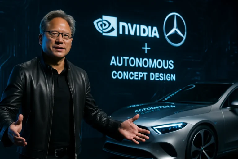 Jensen Huang presenta la colaboración entre Nvidia y Mercedes para desarrollar coches autónomos