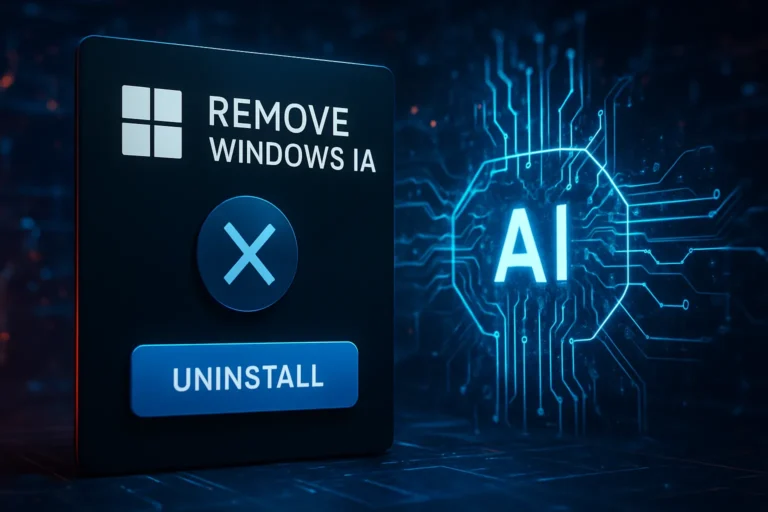 Remove Windows IA, el software para eliminar todas las funciones de IA de windows