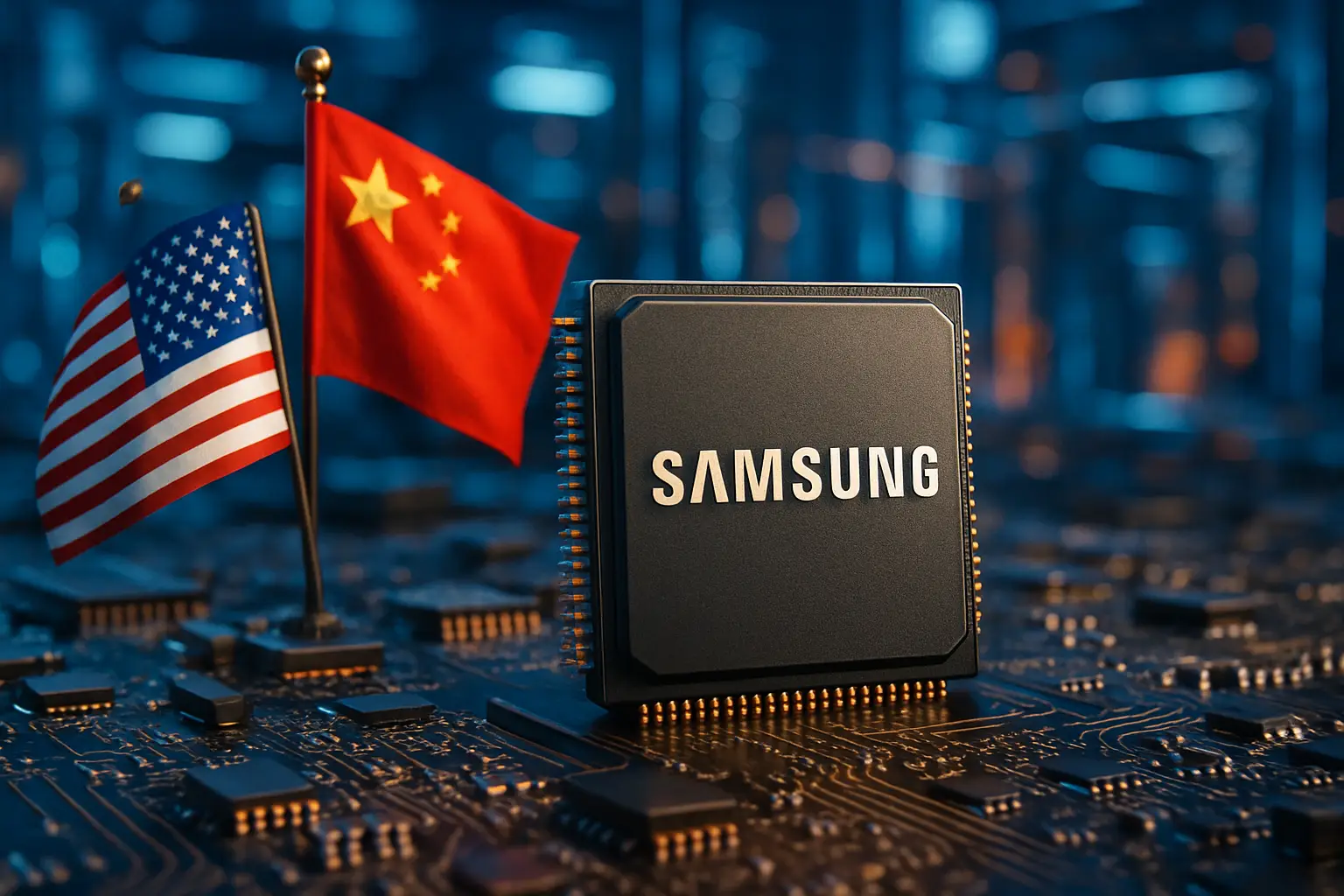 Samsung consigue el permiso de EEUU para seguir fabricando chips en china