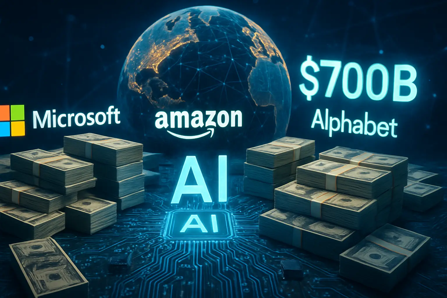Gasto global en infraestructura de IA de gigantes como Microsoft, Amazon y Alphabet se acerca a $700 000 M